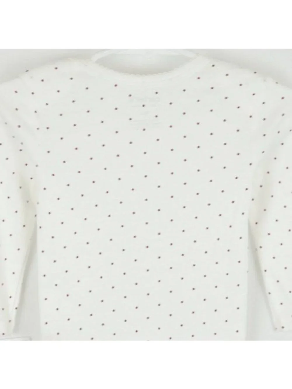 Carter's Infant Size 9 Months White Red Polka Dot Long Sleeve Bodysuit NWT